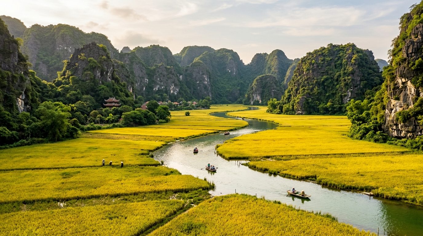 La place du riz au Vietnam : culture ancestrale et paysages de Ninh Binh