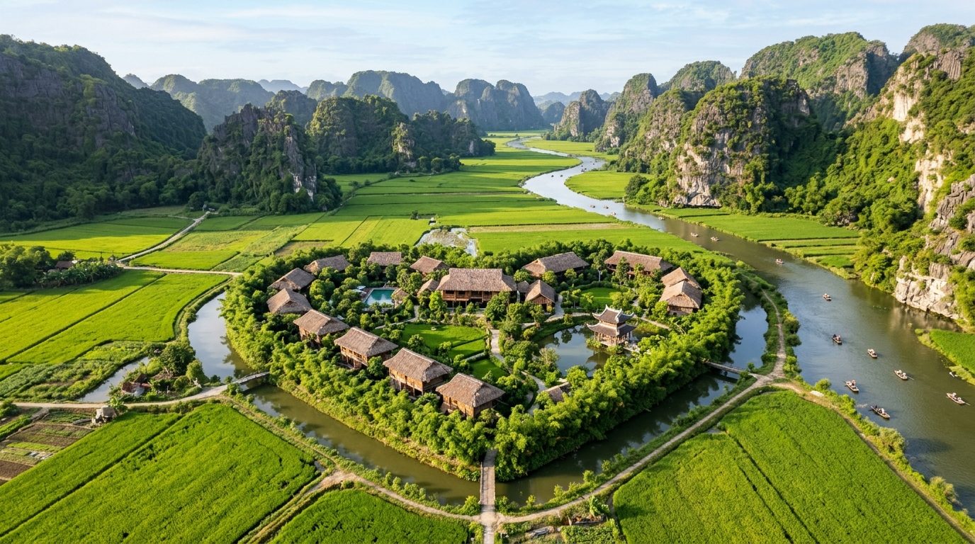 Tam Coc Garden : l’écolodge en forme de cœur au milieu des rizières