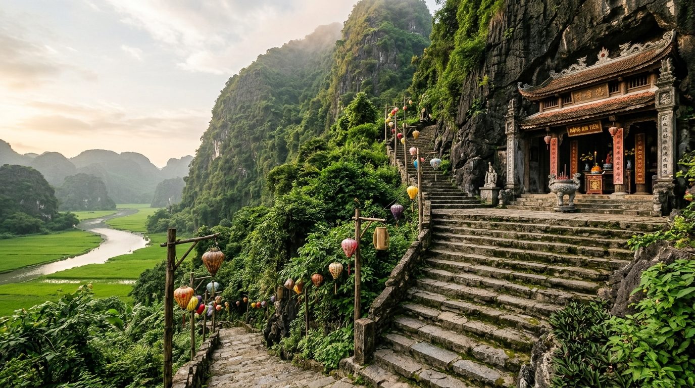 La pagode et grotte de Dich Long : trésor méconnu de Ninh Binh