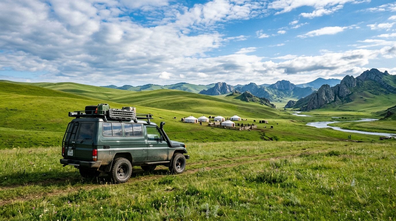Overlanding en Mongolie : road trip dans le désert de Gobi, Kharkhorin et le lac Khövsgöl