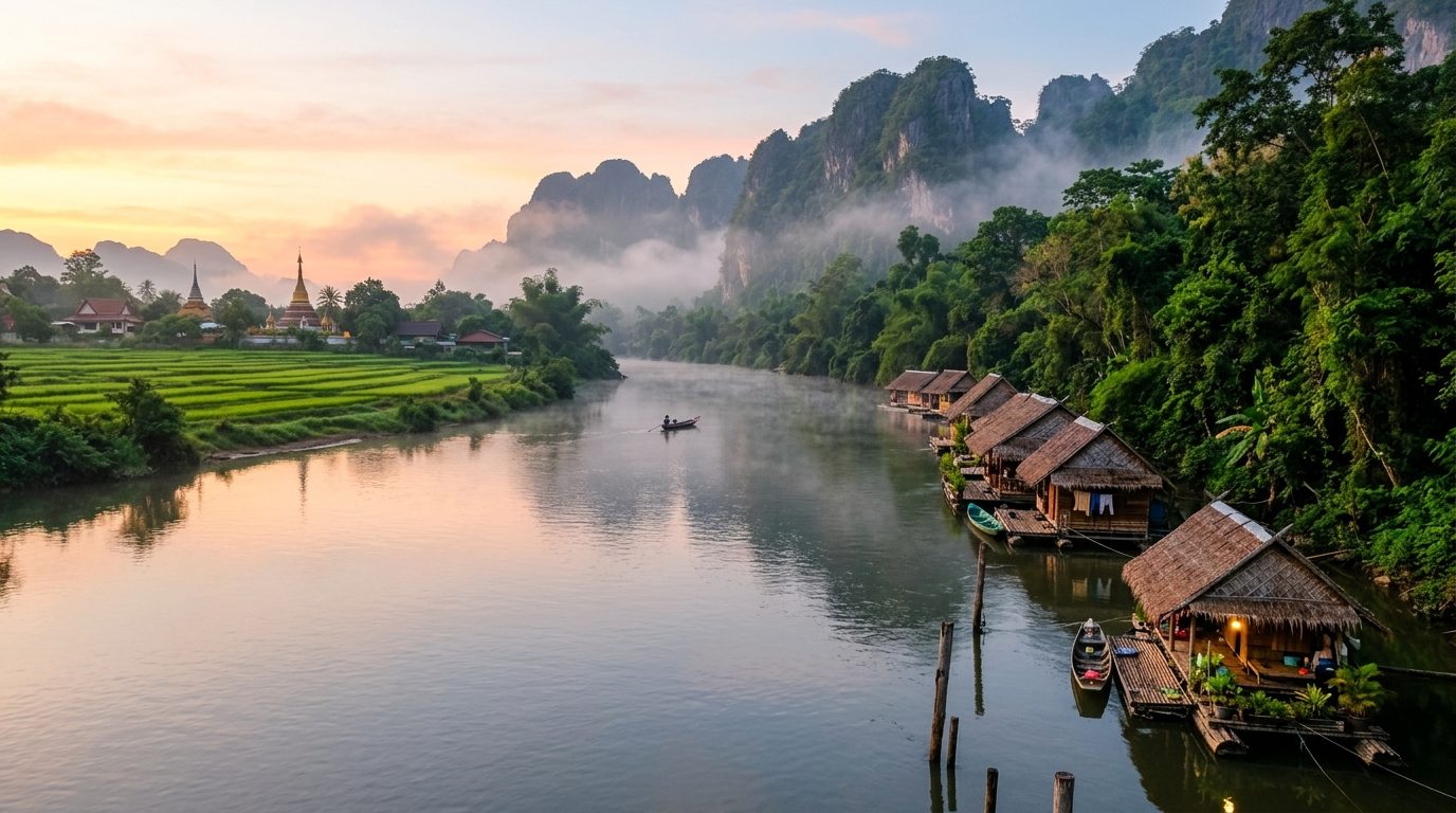 Voyage à Kanchanaburi : histoire, cascades d’Erawan et nature le long de la rivière Kwaï